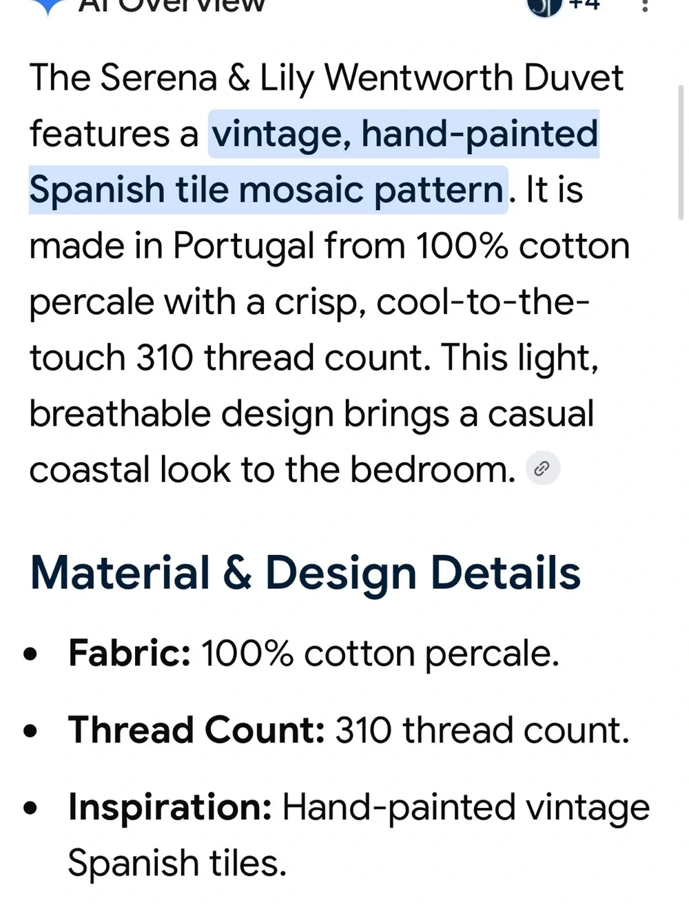 Serena & Lily NEW Wentworth Twin Duvet Cover & matching sham